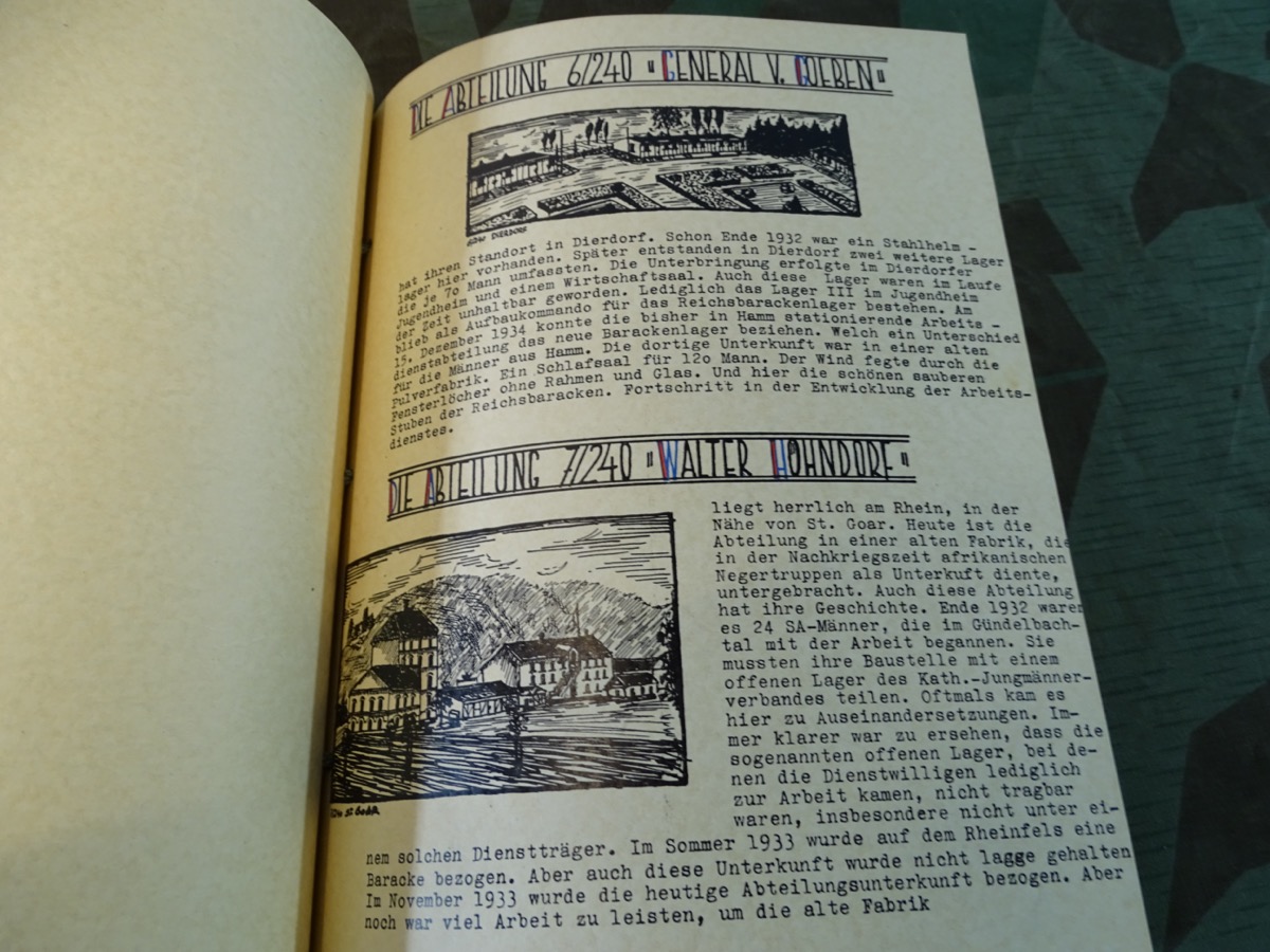 Gau Chronik über die Anfänge des Arbeitsgaues XXIV Mittelrhein. Seltenes und aufwendig gestalltetes Buch-