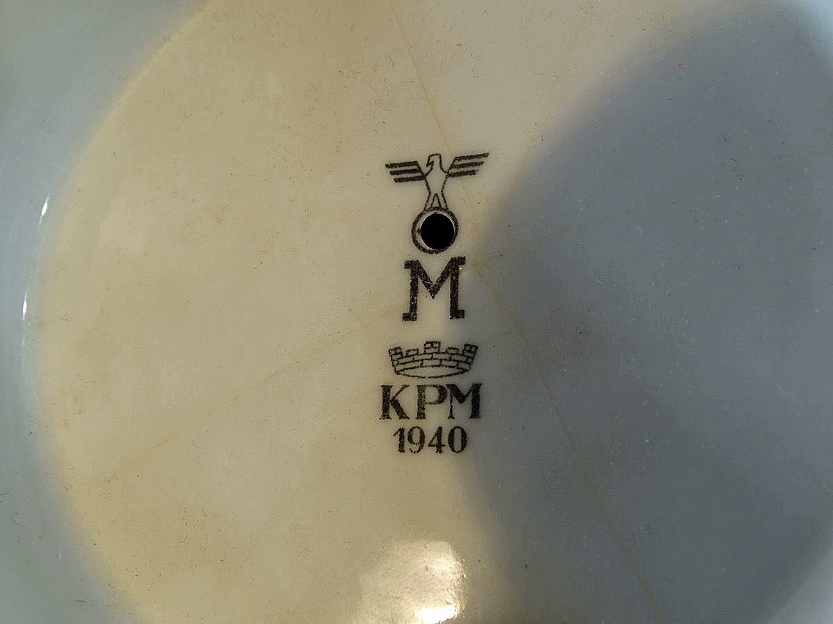 Große Kriegsmarine Porzellan Terrine / Schüssel, KPM 1940, KM Adler mit M