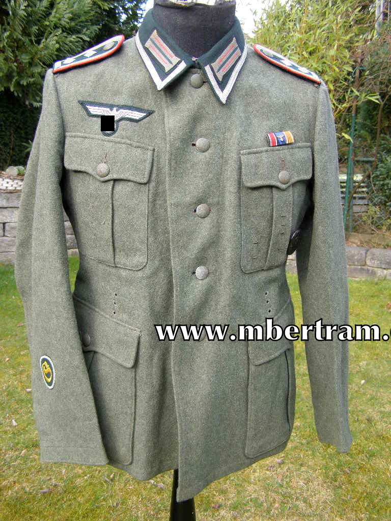 WH Feldbluse M36, 1941, Kammerstück, Oberfeldwebel Artillerie Schirrmeister, Traumzustand