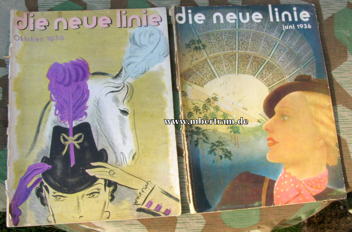 11168-6 22 ehem. hochwertige Zeitschriften " Die neue Linie" 1935-43