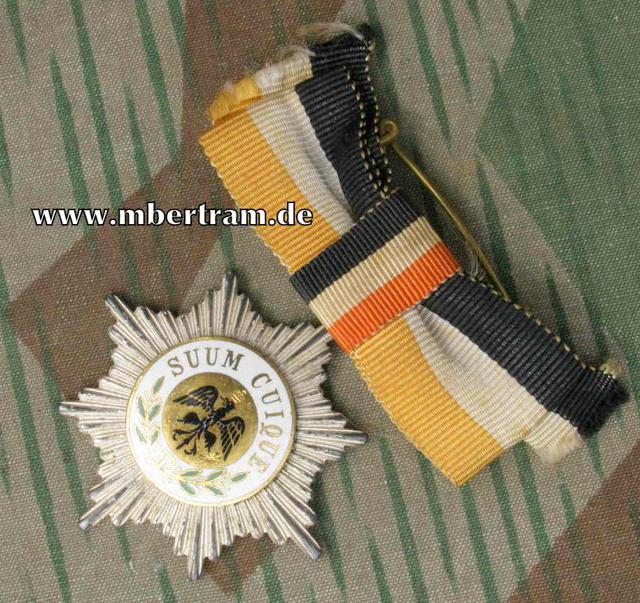 Zivilabzeichen Garde Angehörige. Bandschleife, Gardestern