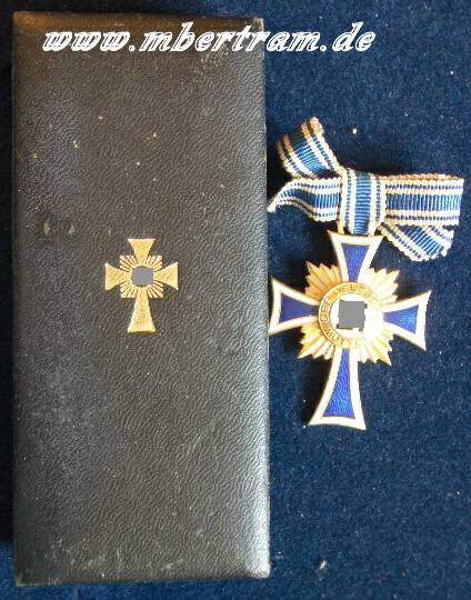Ehrenkreuz der deutschen Mutter, Gold, Schatulle, Seibolth