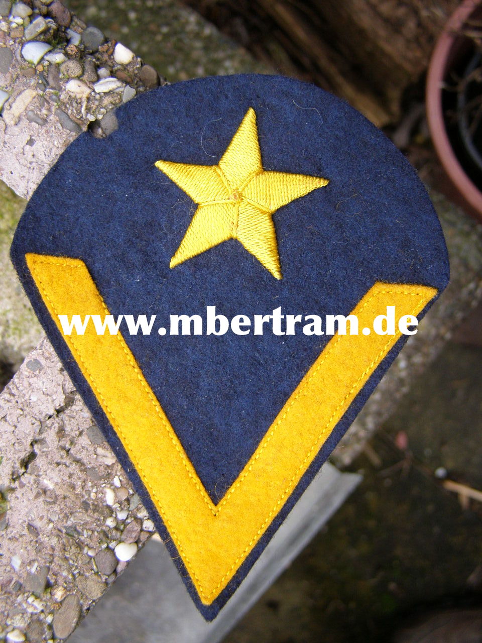 Ärmelabzeichen Gefreiter semännische Laufbahn, blau