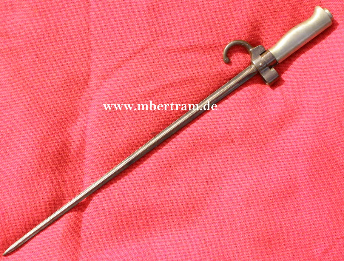 Lebel Bajonett M 86, 1. Mod., gebo. Parierstange, o.Scheide