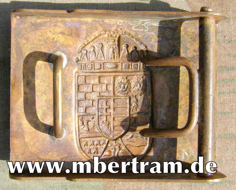 Österreich K.u.K. Koppelschloss (Ungarn) bis 1916 Messing