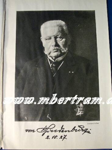 Hindenburgspende: Reichspräsident Hindenburg. Berlin, 1927