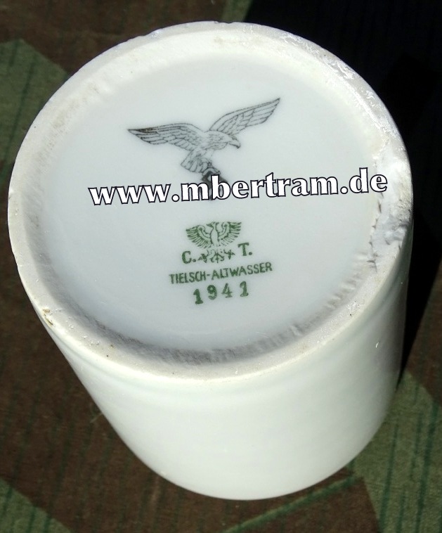 LW Trinkbecher/Zuckertopf. Adler, CT Tielsch-Altwasser 1941