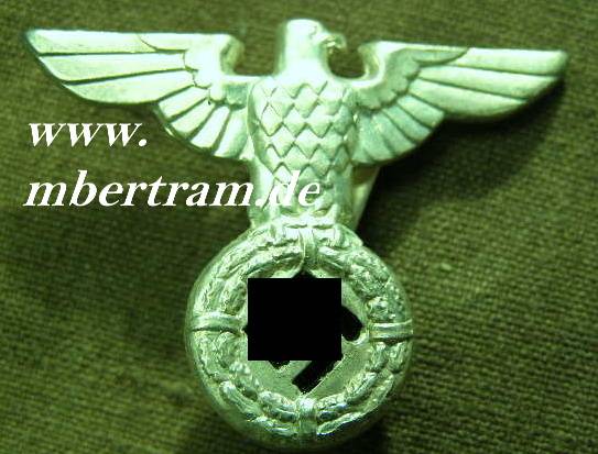 Replik: Allgemeine SS Schirmmützenadler, Aluminium
