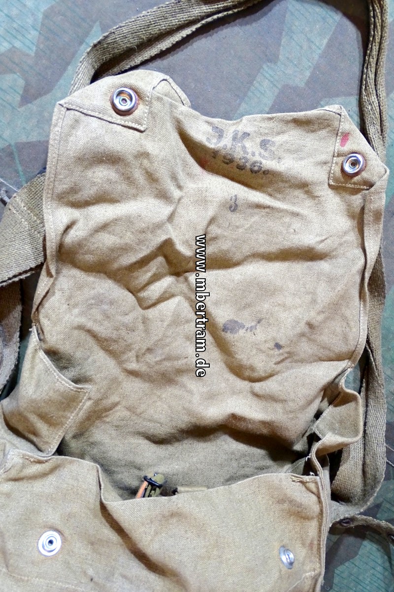20153-2 Reichsluftschutz: Tschechische Fatra Beute Gas Maske in Tasche mit Filter