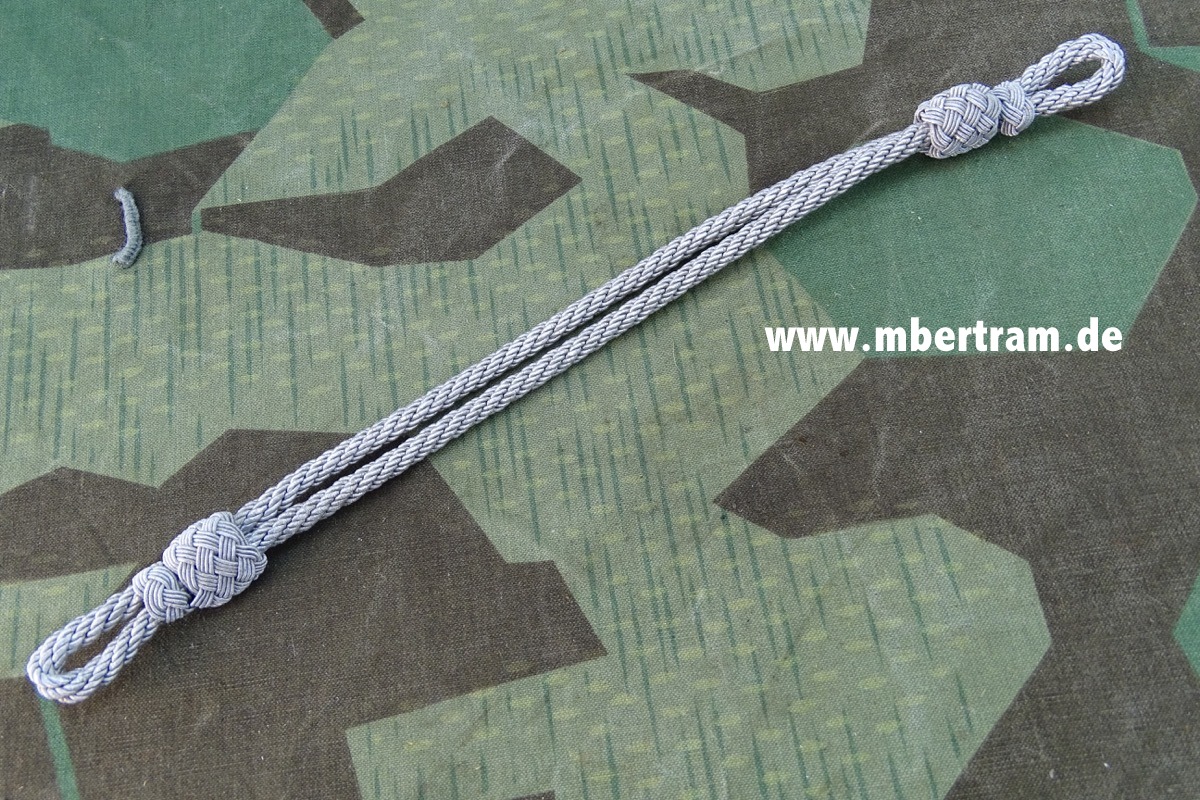 Wehrmacht Mützenkordel für die Offizierschirmmmütze Metallgepinst, 30cm