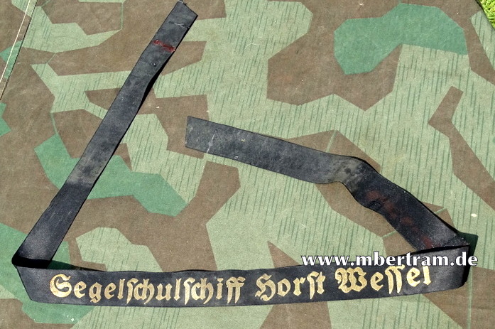 Mützenband Kriegsmarine "Segelschulschiff Horst Wessel"
