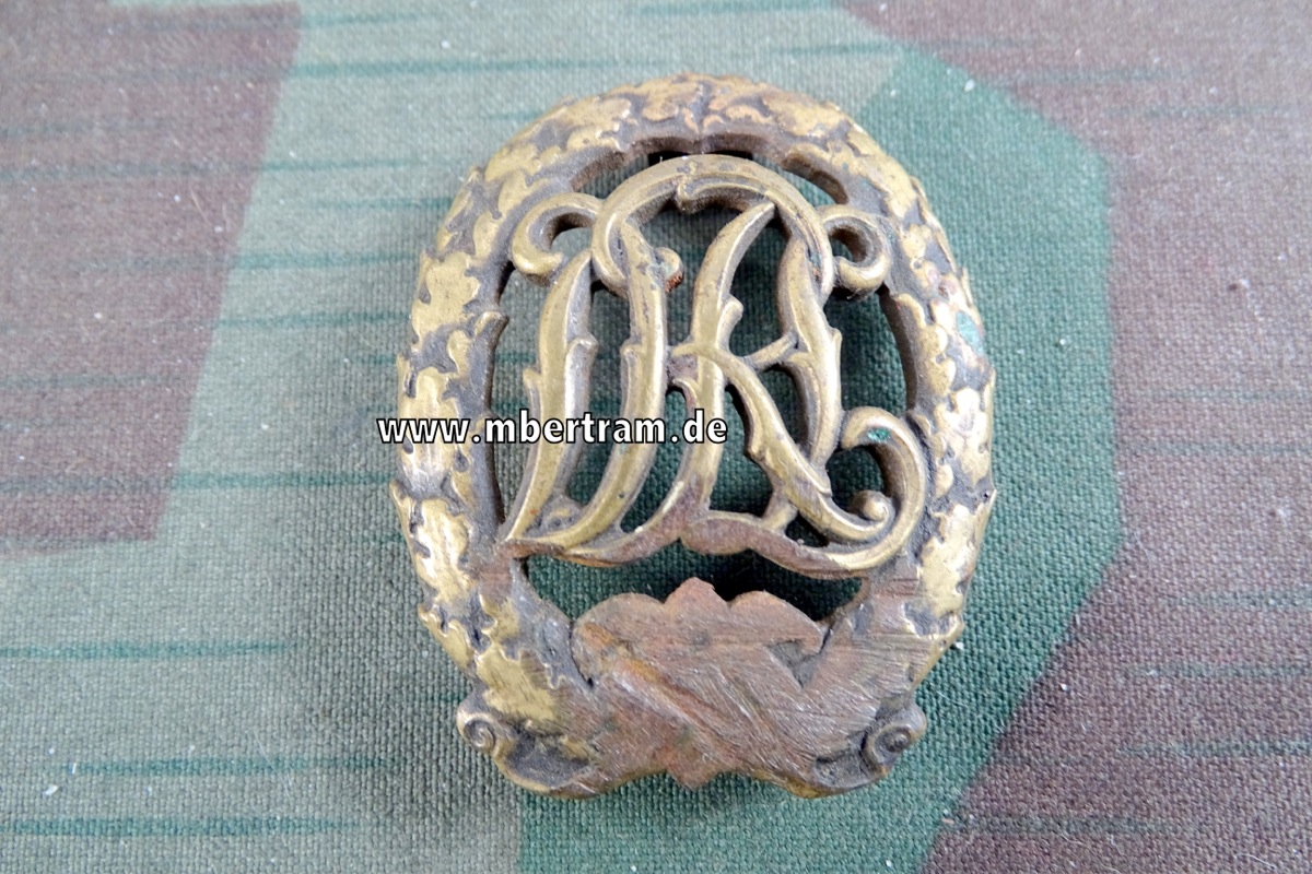 Reichssportabzeichen DRL in Bronze, entferntes HK, "Wernstein Jena"