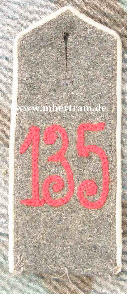 Schulterstück Mannschaften 1. WK, Infanterie Rgt. 135
