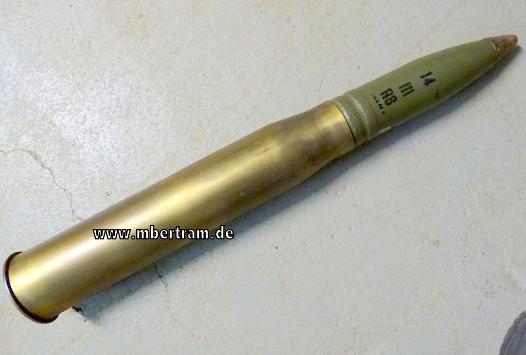 Deko-Spreng Patrone 7,5 cm KWK 40 für Sturmgeschütz Wehrmacht / Waffen SS