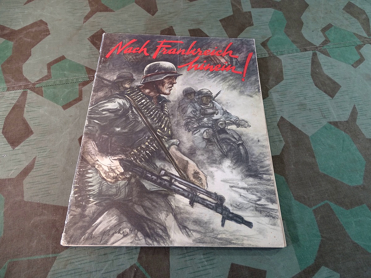 Nach Frankreich hinein. Gedenkausgabe der 9. Armee. Relativ selten im Handel. 