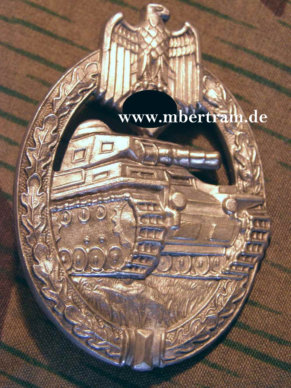 Panzerkampfabzeichen in Silber, Buntmetall, RS&amp;S versilbert.