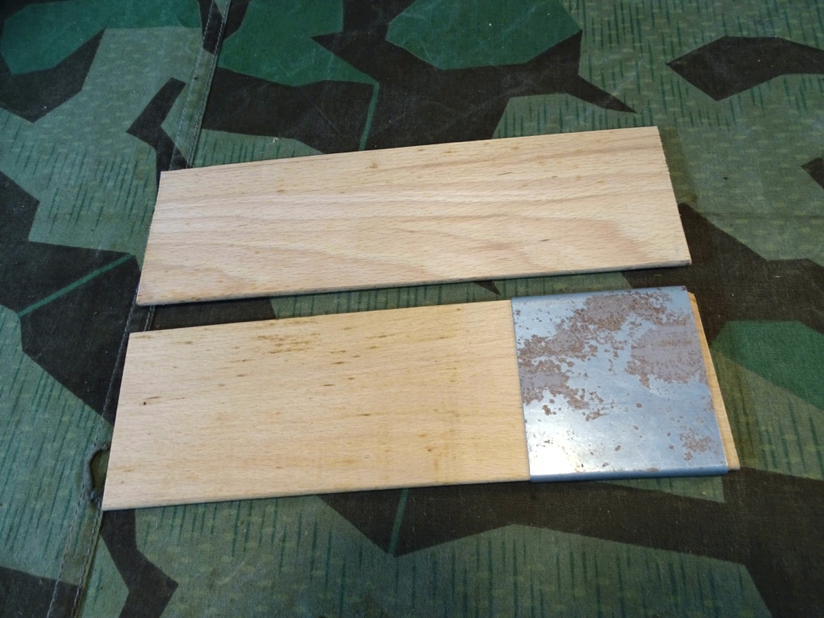 Sanitätszubehör Wehrmacht 2 Holz Schienen