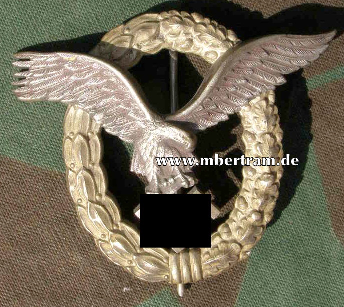 Flugzeugführerabzeichen Buntmetallfertigung.