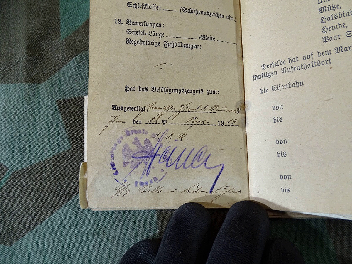 Militärpass u. Ers. Res. Pass 1915-1918- 1.Weltkrieg, Flandern, Somme, Armierungs Btl. 10, 3. Cp. Militärpass u. Ers. Res. Pass 1915-1918- 1.Weltkrieg, Flandern, Somme, Armierungs Btl. 10, 3. Cp.