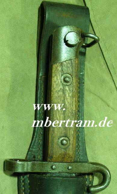 Mannlicher Bajonett M95, f. Uffz. , Koppelschuh, Zusatzöse