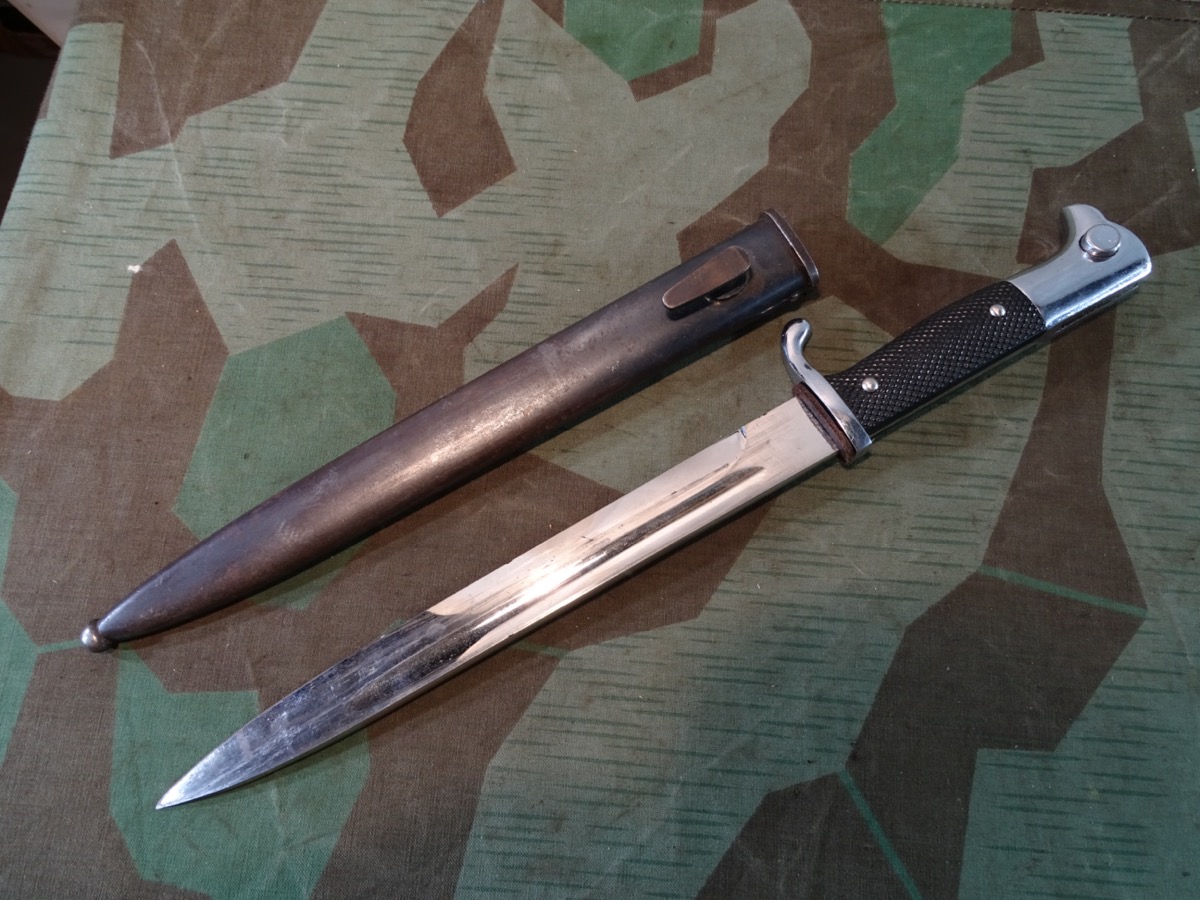 Extra Seitengewehr KS 98, sehr schwere, ungewöhnliche, frühe Ausführung , Carl Wüsthof Solingen, schön erhalten