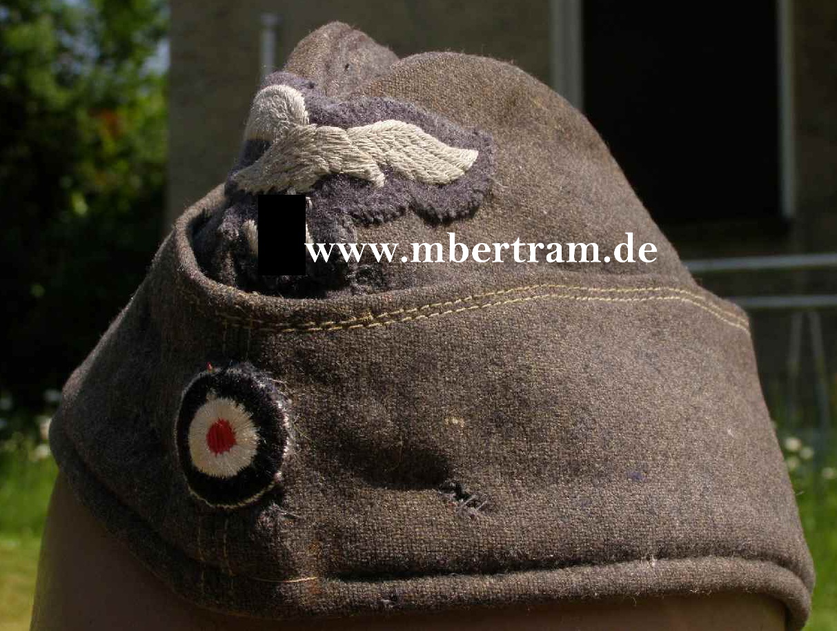 Luftwaffe Schiffchenmütze Mannschaft, kpl. effektiert.