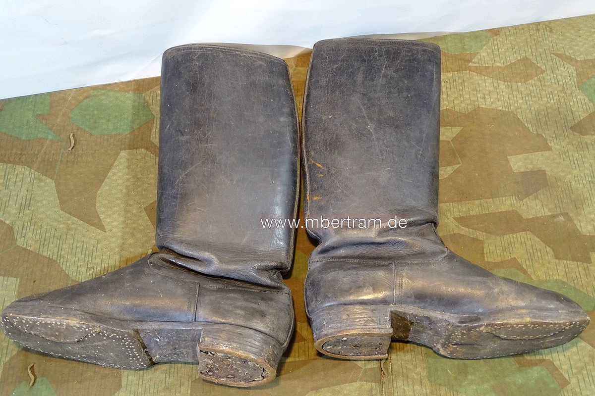 Wehrmacht Stiefel für Offiziere /Unteroffiziere, Absatzeisen u. Spanner ., Gr. 44