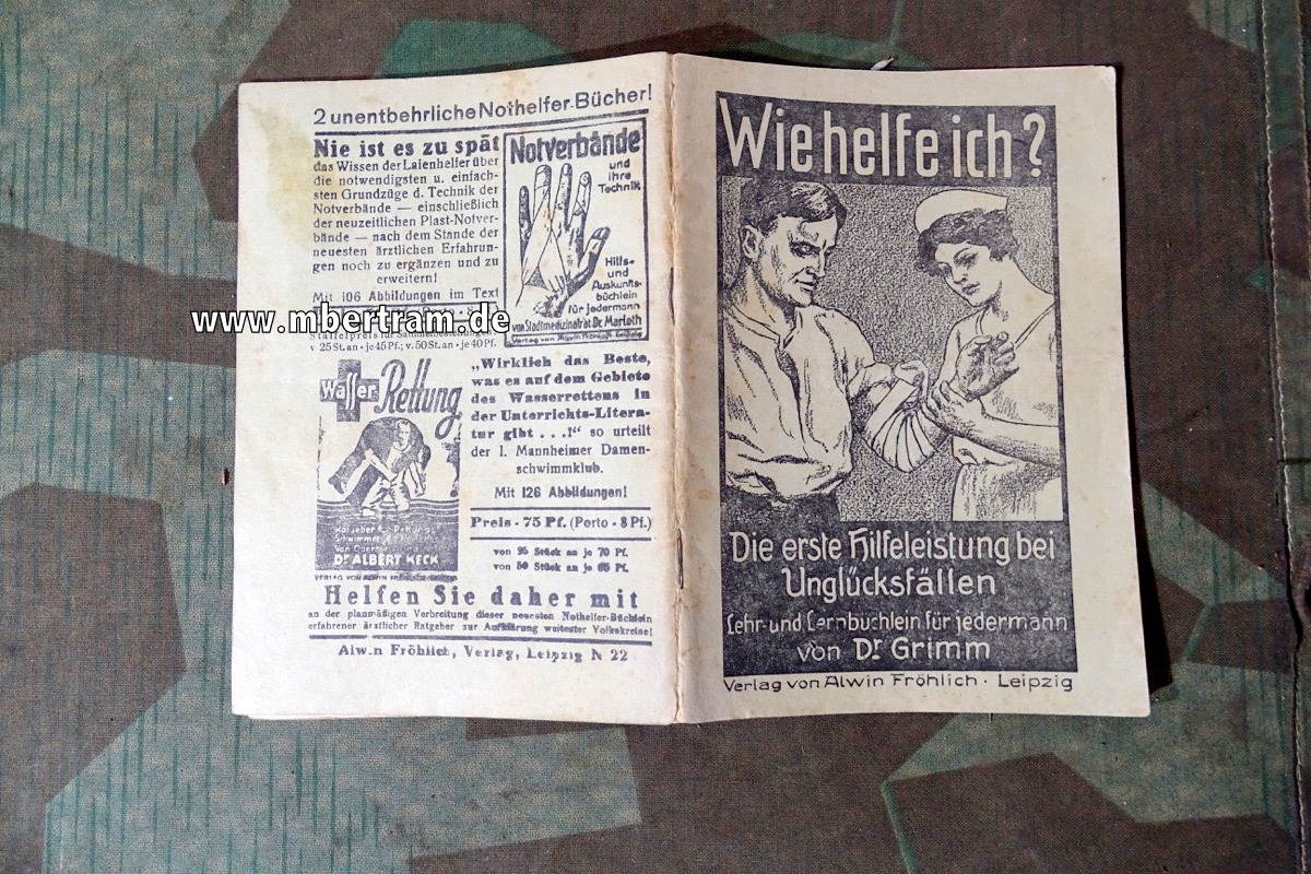 Dr. Grimm : Wie helfe ich, erste Hilfeleistungen bei Unglücksfällen, 1935