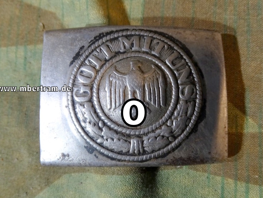 19528-1 Wehrmacht Heer, Koppelschloss Eisen, durchgeprägt " B&N 43"