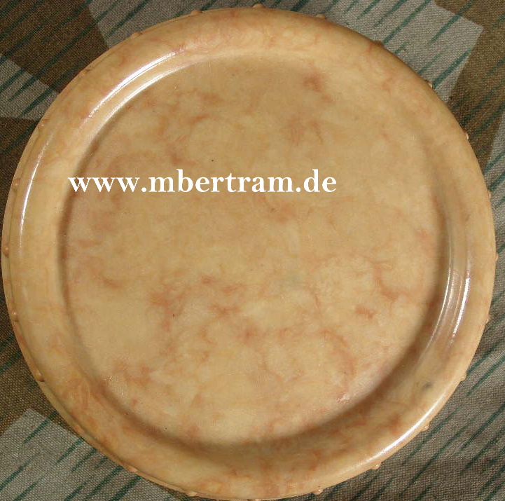 Wehrmachts Butterdose, beiges Bakelit um 1944