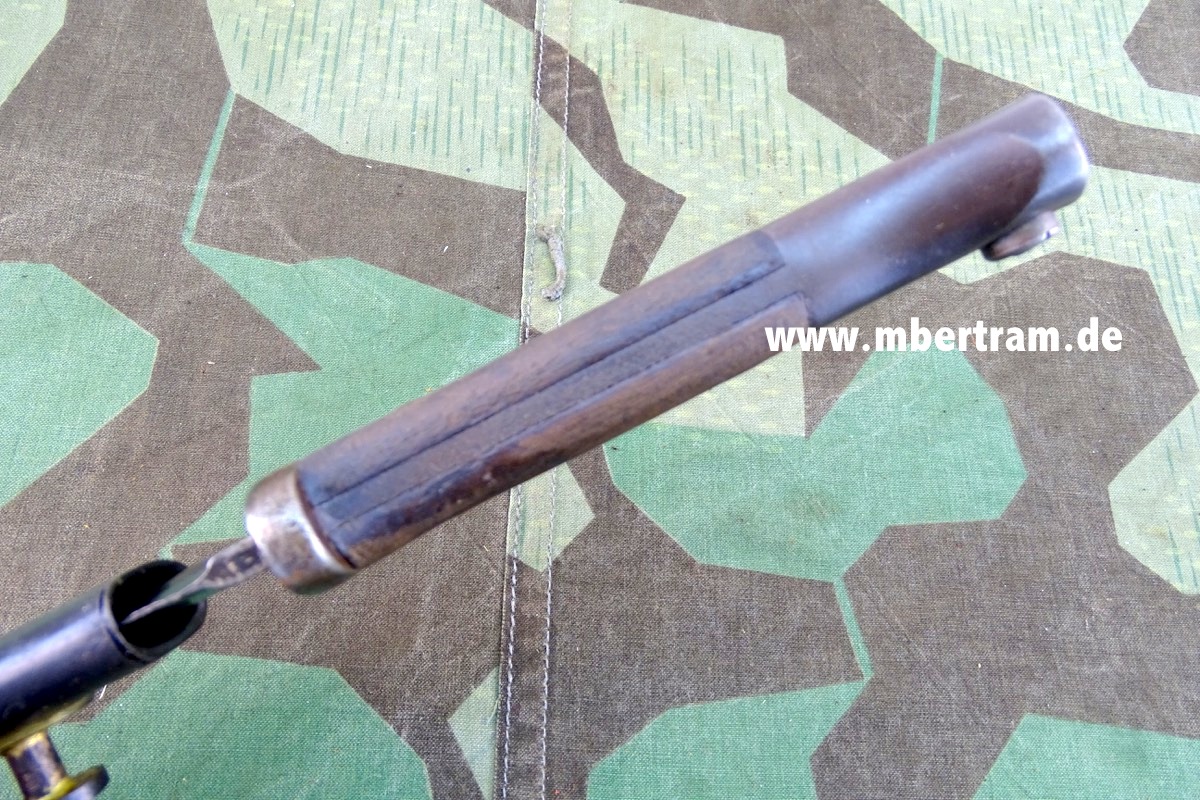 17634-9 Seitengewehr SG 84/98 um 1936, Holzgriffschalen, Repro Scheide