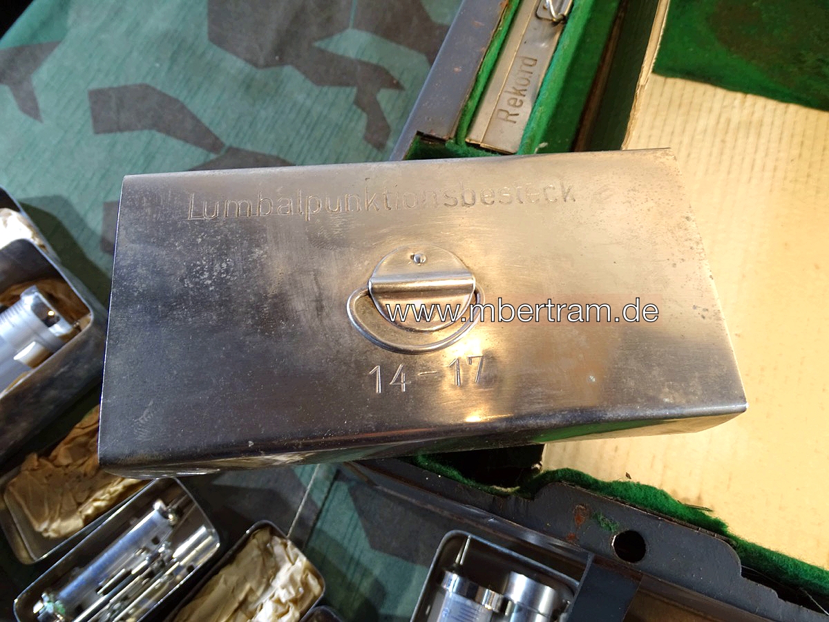 20685-16 Wehrmacht Luftwaffe OP Kiste " Sammelbesteck" LW- Fallsch. Laz. 21 1944",