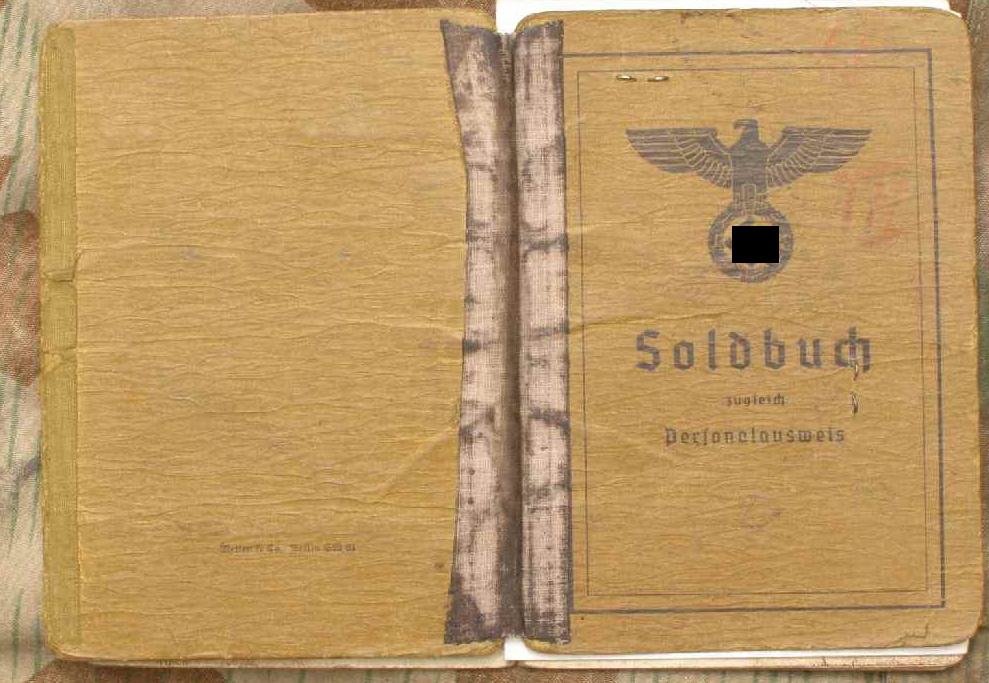 Soldbuch, Obergefreiter, Kanonier A. Lipken 43-1945