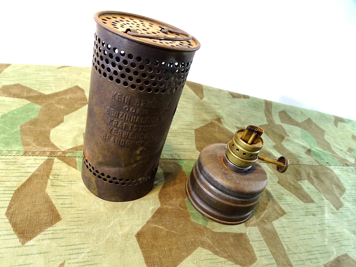 Original Wehrmacht Dochtlampe für Sammleranwärmung 1942. Kfz Ofen f.Kübelwagen Sdkfz LKW etc. 