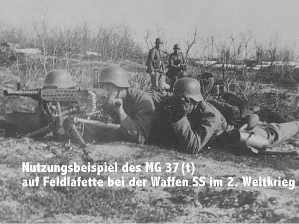 Typische Feldlafette für MG 37 (t)