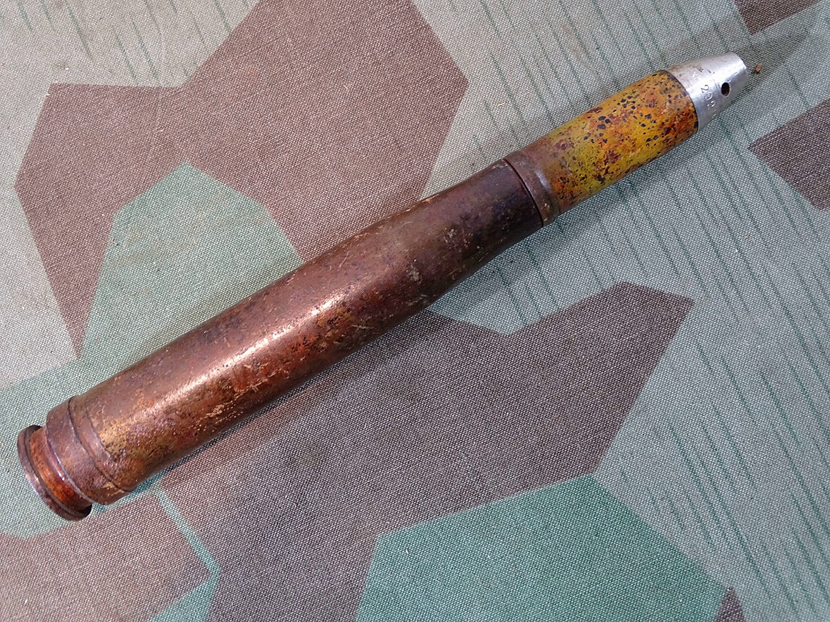 Wehrmacht Deko 2 cm Sprenggranate mit Stahlhülse Z 2-, Originallack, Aluzünder Wehrmacht Deko 2 cm Sprenggranate mit Stahlhülse Z 2-, Originallack, Aluzünder