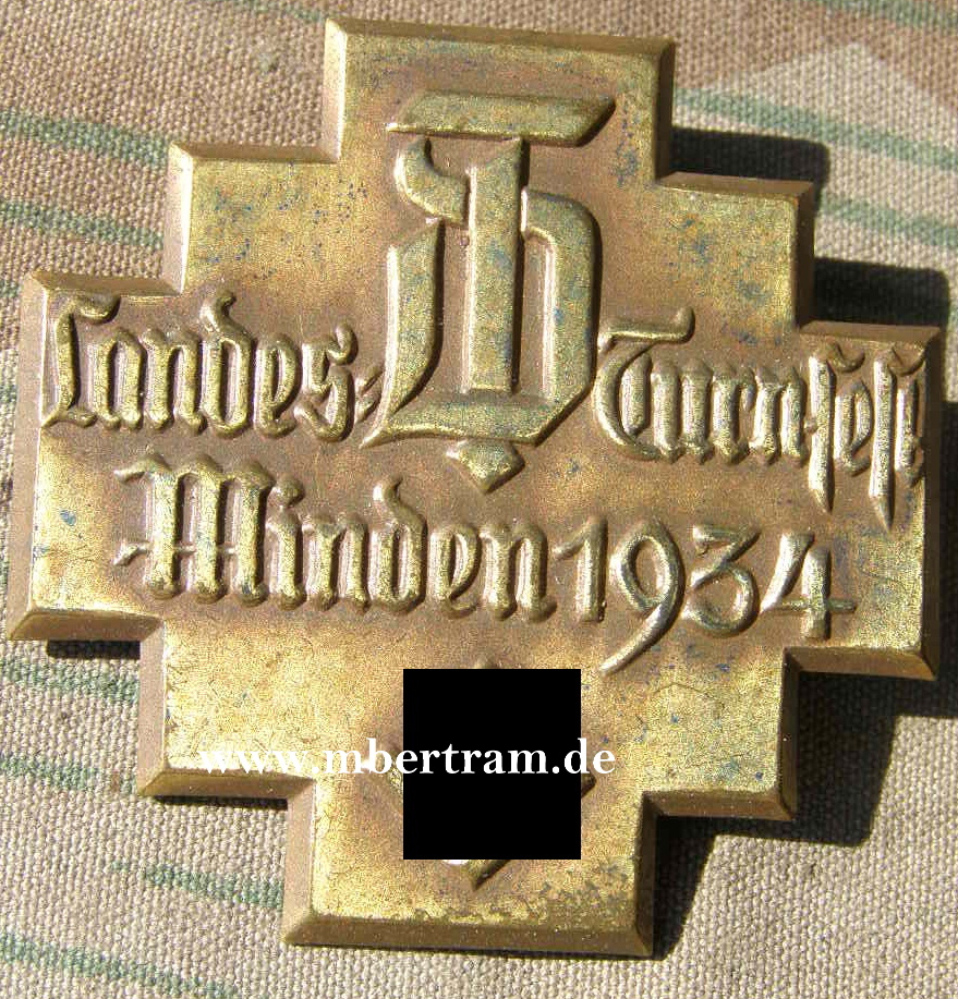 Deutsches Landesturnfest Minden 1934, Metall, Nadelsystem