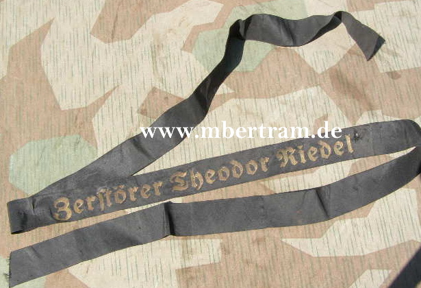 Mützenband Kriegsmarine "Zerstörer Theodor Riedel "