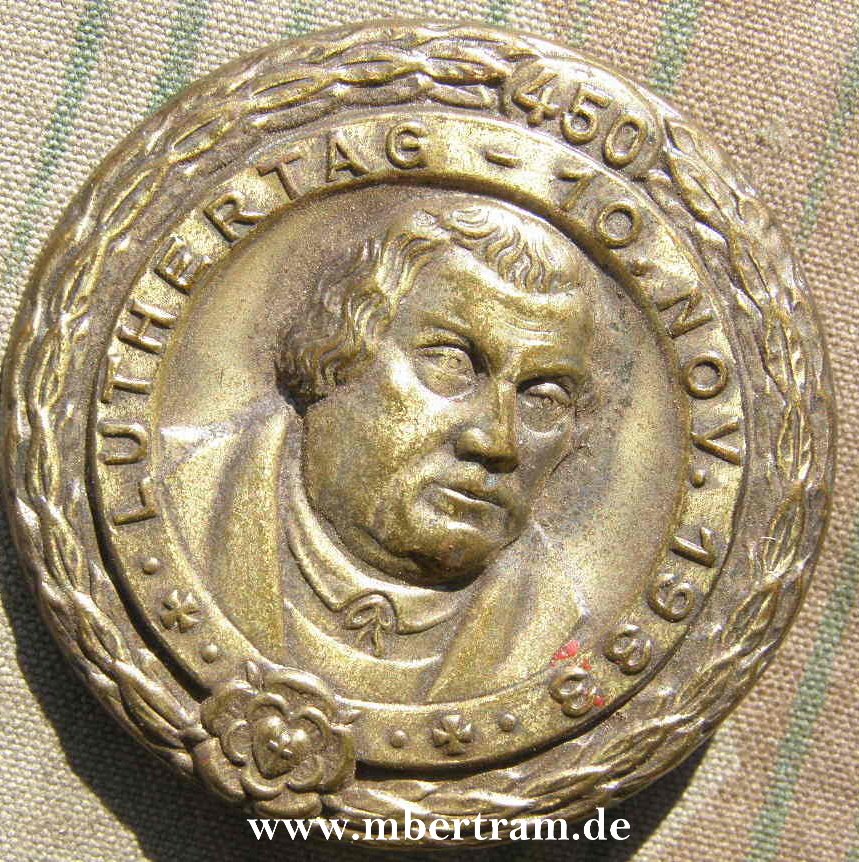 "Deutscher Luthertag 10.11.1933" mit Bildniss Luthers