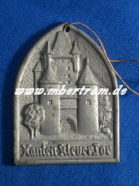WHW Spendenbeleg, Metall: " Xanten Klever Tor"