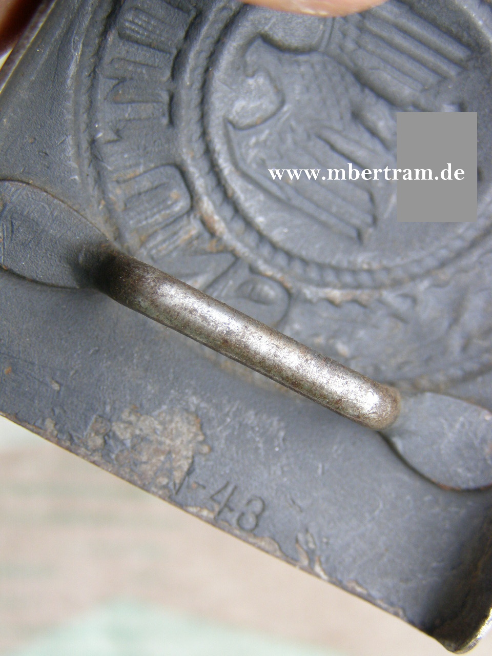 10051-14 WEHRMACHTS KOPPELSCHLOSS STAHL, RIEMEN "B&N 43"