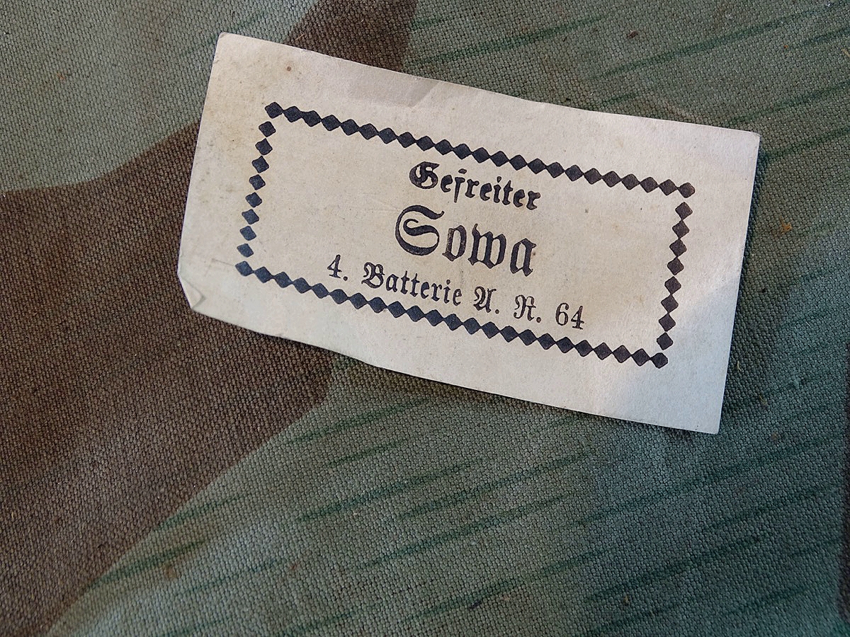 Wehrmachts Papier Eigentumsmarke Gefreiter Sowa 4. Batterie A.R. 64, Ohlau