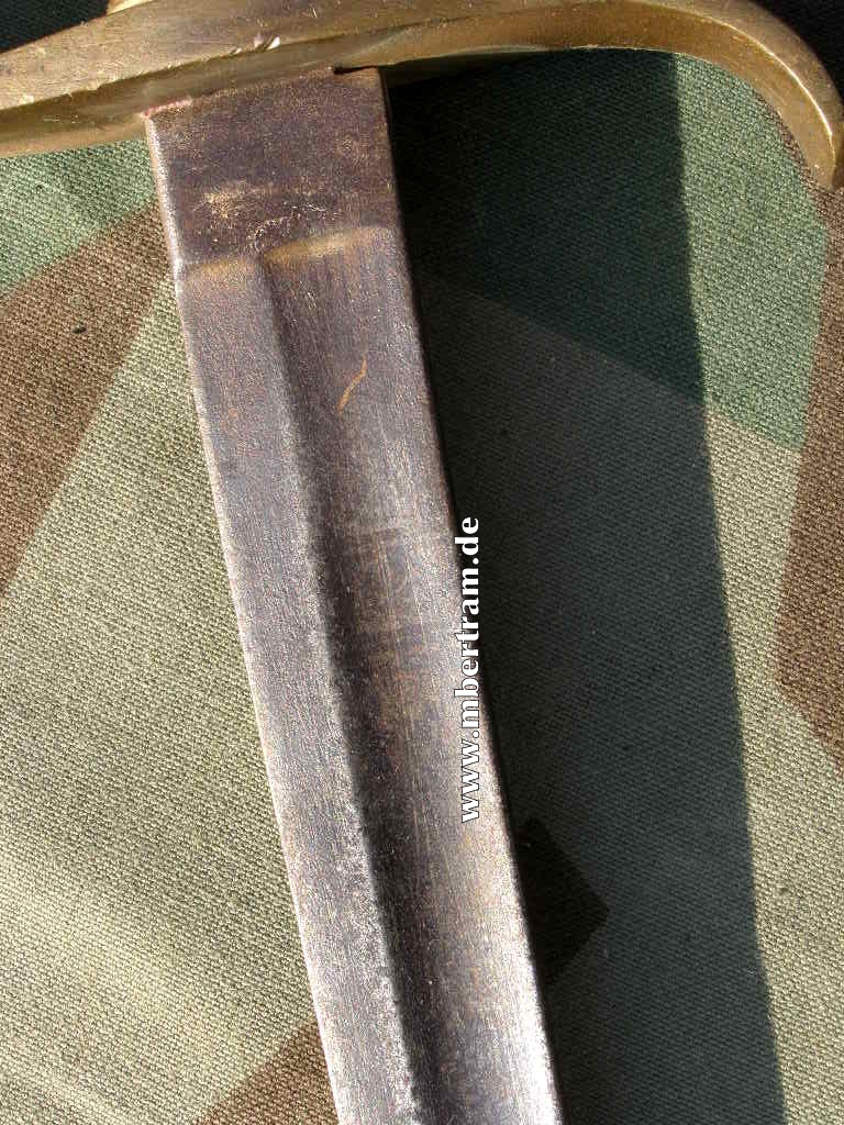 13591-2 Extra Seitengewehr M 1849, mit Ätzung u. Rinne, o. Scheide