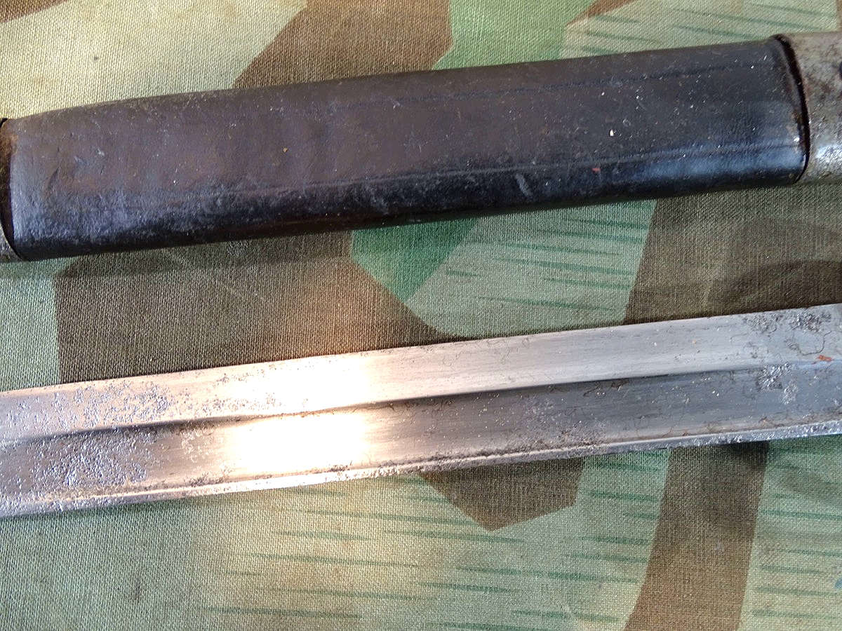 Seitengewehr 1871/84, kurz, deutsches Kaiserreich mit Laufring, Lederscheide, Koppelschuh, Weyersberg SG Seitengewehr 1871/84, kurz, deutsches Kaiserreich mit Laufring, Lederscheide, Koppelschuh, Weyersberg SG