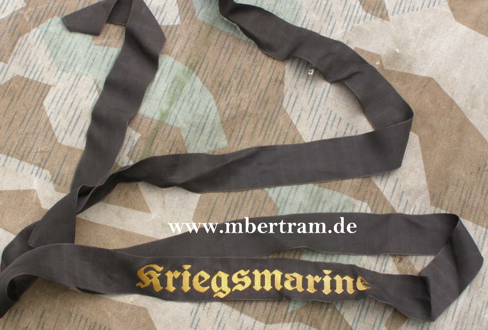 Mützenband "Kriegsmarine "Metallfadenstickerei