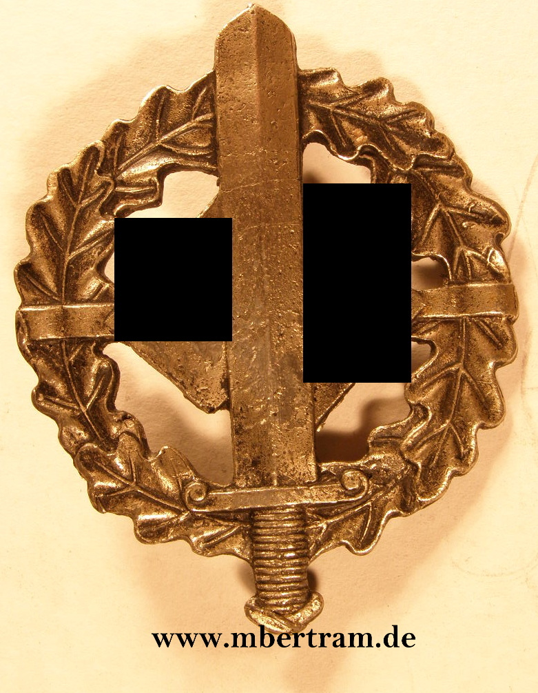 Replik: SA Wehrabzeichen in Silber, mit Herstellerstempel