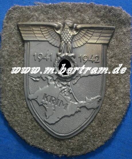 ÄRMELSCHILD KRIM 1941-1942 . Feinzink.
