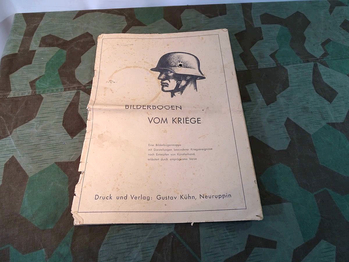 Grossformtiges Kinderbuch: Bilderbogen vom Kriege. Um 1942,  s e h r    s e l t e n