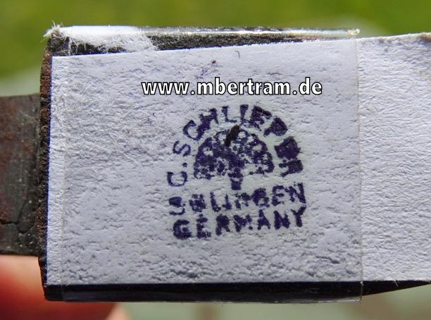 Hersteller Prägestempel der Fa. Carl Schlieper Blanke Waffen Solingen
