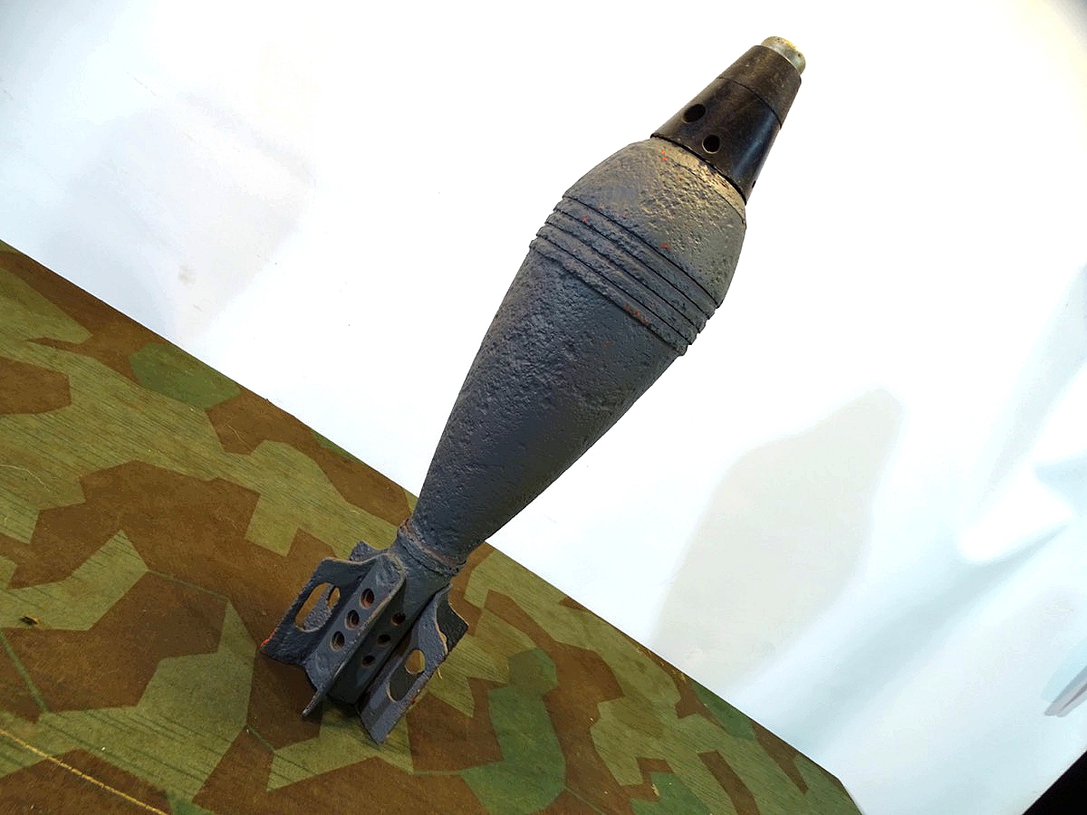 2. Weltkrieg Deko M43 Munition für US 81 mm Granatwerfer, Bakelitzünder 